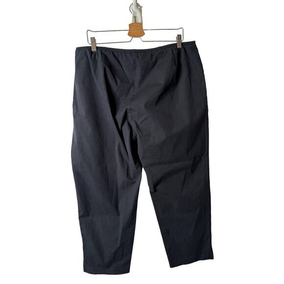 Eileen Fisher Plus 1X Gray Side Zip Organic Stretch Cotton Slim Ankle Pant (B) - Picture 6 of 8